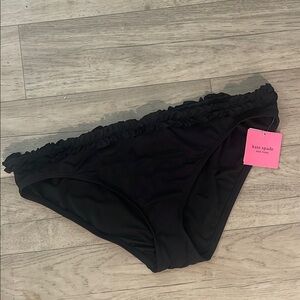 🇺🇸Kate Spade NWT xl Black Ruffle Bikini Bottom